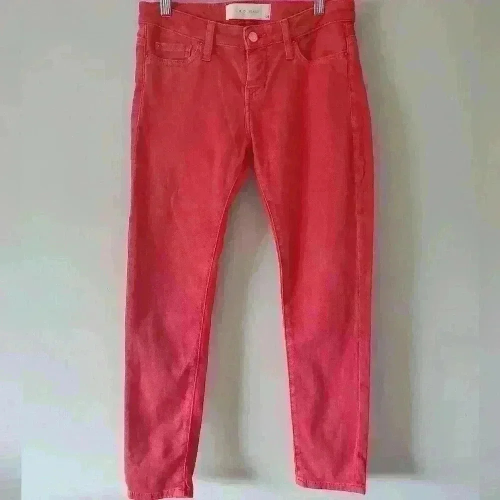 IRO pink ankle length cotton pants jeans. Size 26